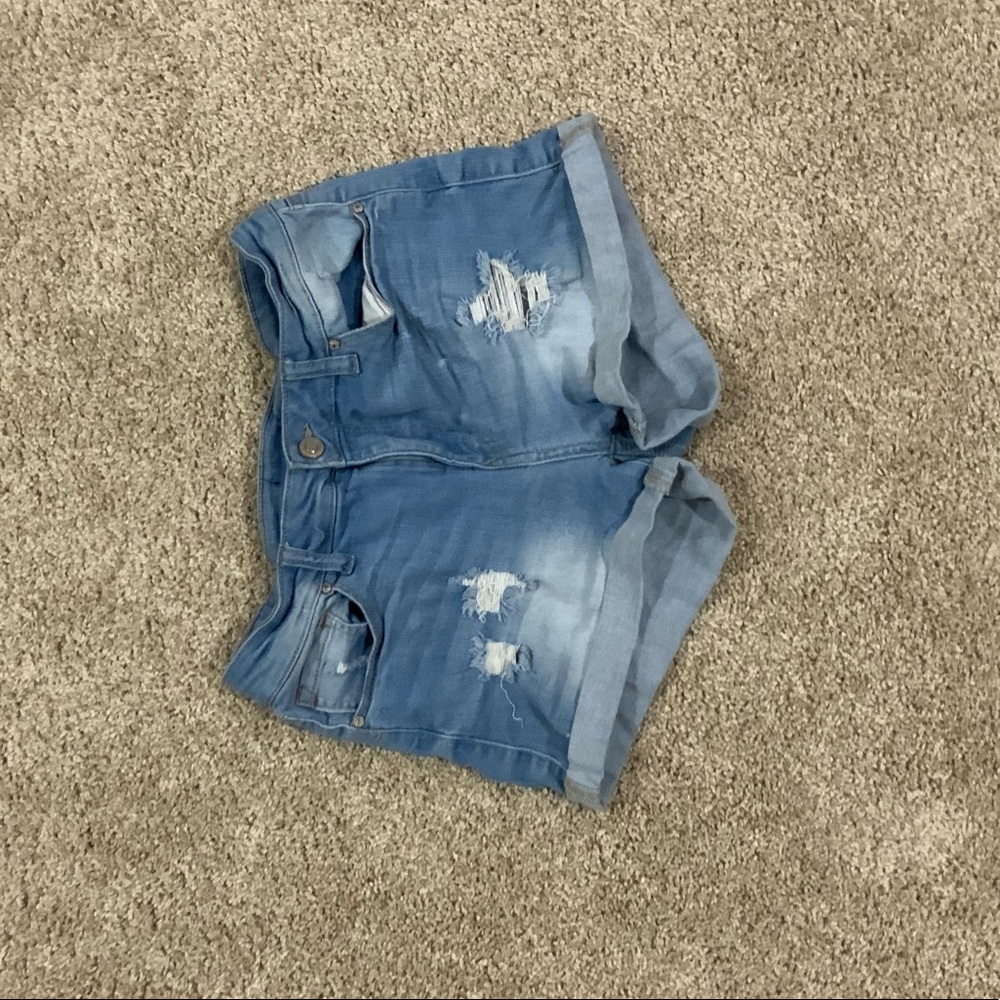 ripped jean shorts